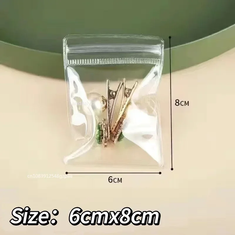PVC Sealing Jewelry Zip Lock Bags 10/20/50/100pcs Reclosable Thick Transparent Ziplock Gift Packaging Storage Pouches