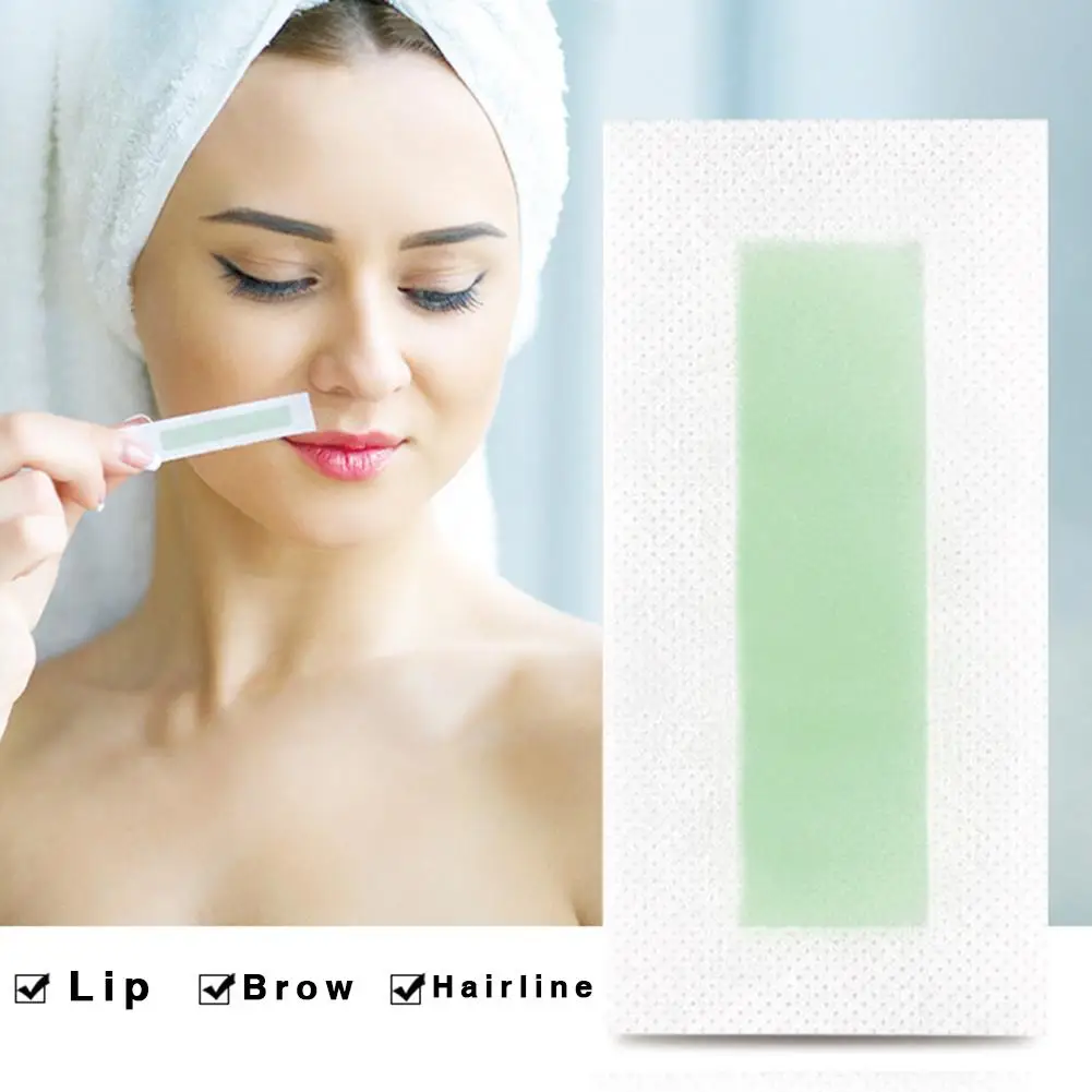 24Pcs Great Harmless Lightweight Hair Removal Wax Strips Hypoallergenic All Skin Types Face Hair Removal Wax Strips 4