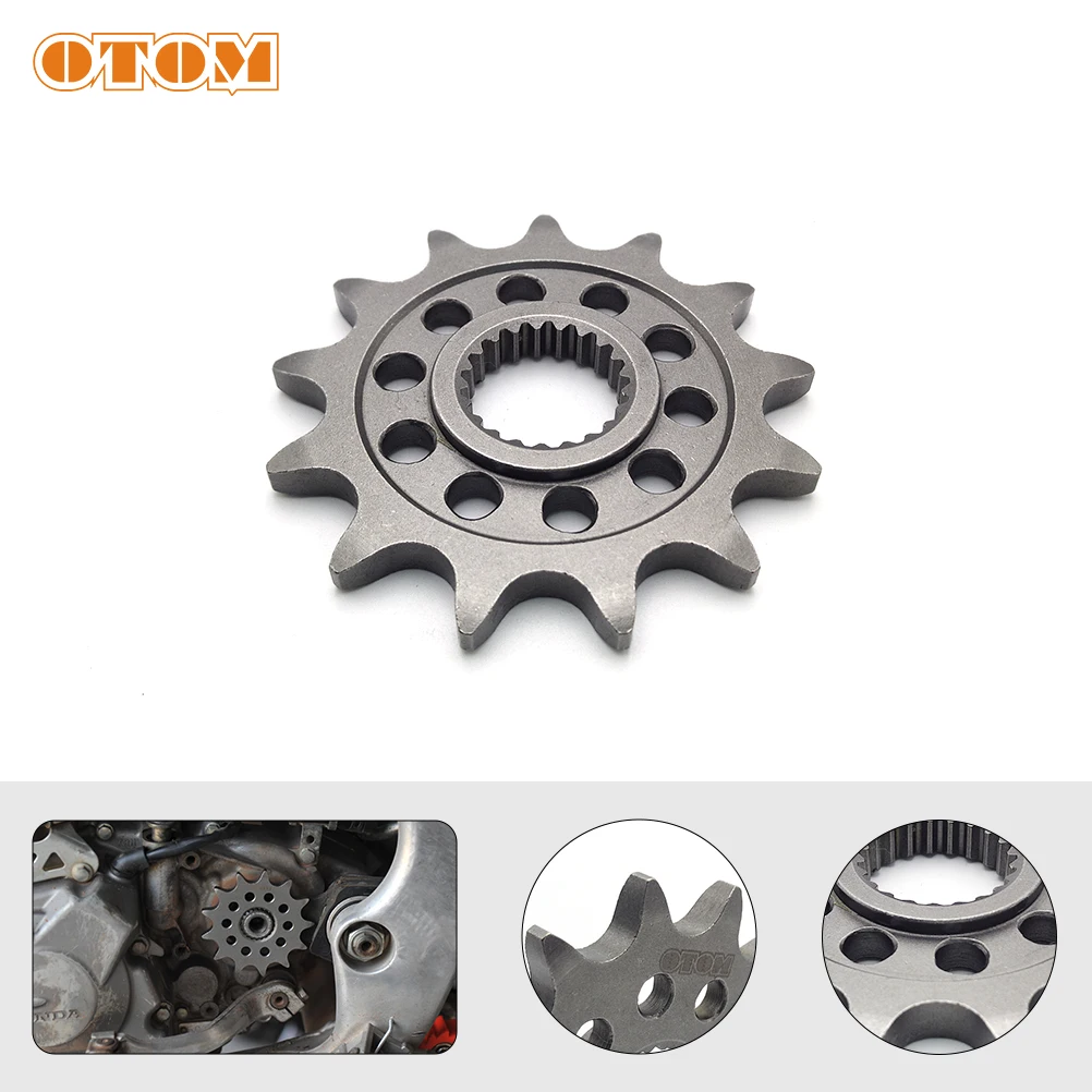 OTOM Motorcycle Front Chain Sprocket 520 Chain 13T Dirt Bike ATV Forged  Lightweight Sprocket Gear For HONDA CR125 CRF250R CRF250