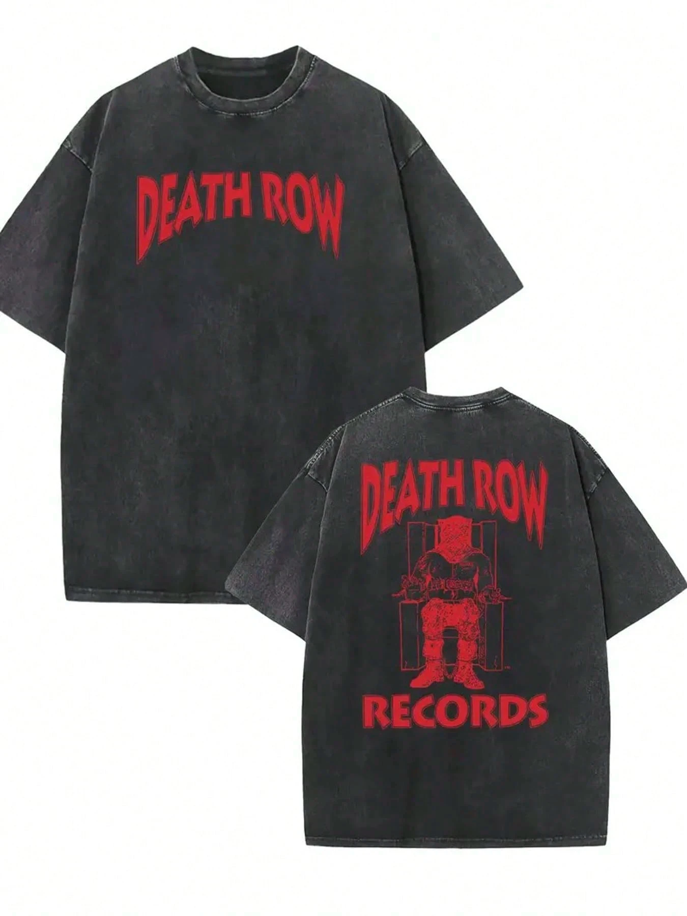 Death Row Records Red Vintage Short Sleeve T-shirt For Men