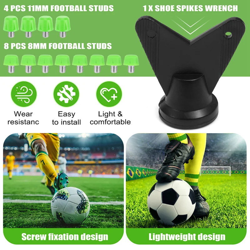 12Pcs Football Boot Studs Non Slip Thread Screw M6 Professional Replacement Spikes SG To AG For Adidas football boot studs