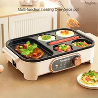 Non-stick flat bottom frying pan. Household. New. For fried eggs, burgers. Multifunction electric hot pot. Breakfast pan. 1