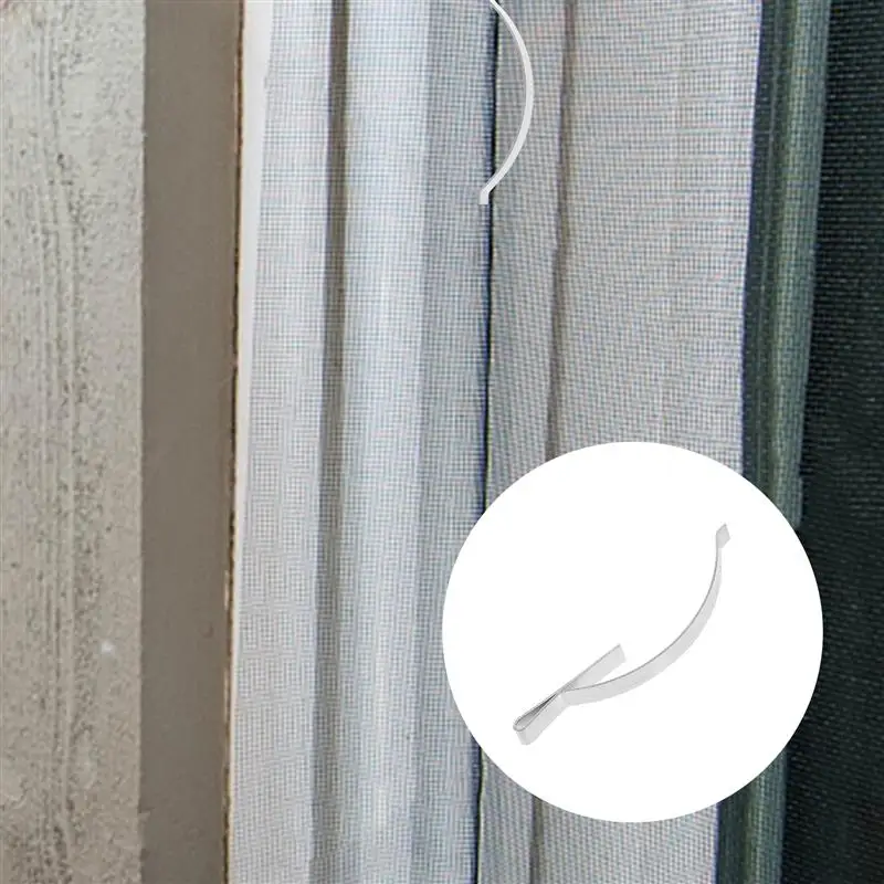30pcs Window Screen Clips Tension Spring Corner Window Screen Holding Tension Spring Clips Stainless Steel for Windows