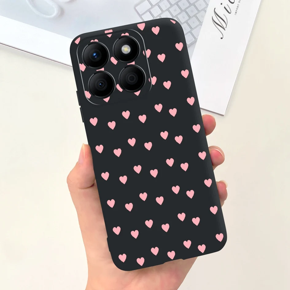 Lovely Heart and Floral Painted Soft Bumper Case