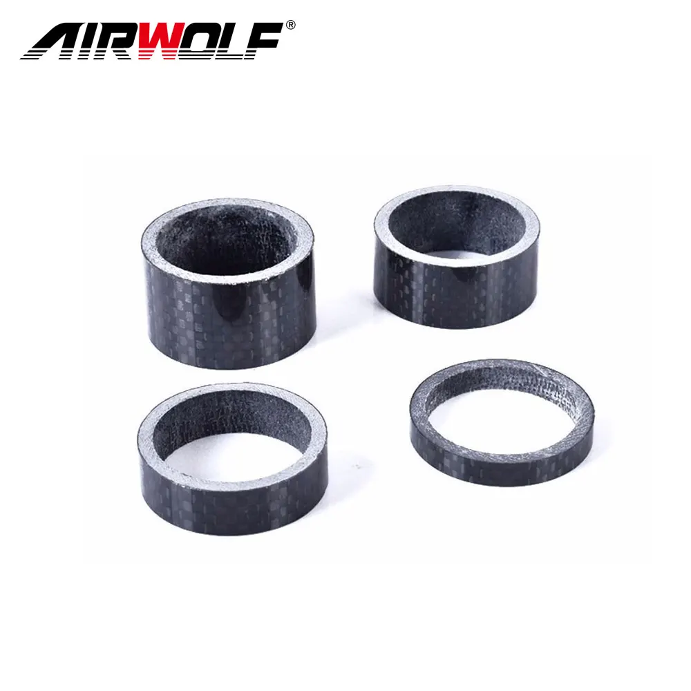 

Carbon fiber 3K weave carbon spacers 4pcs 1-1/8 inch Bicycle Headset Carbon Fiber Washer Set Bike Headset Stem Spacers