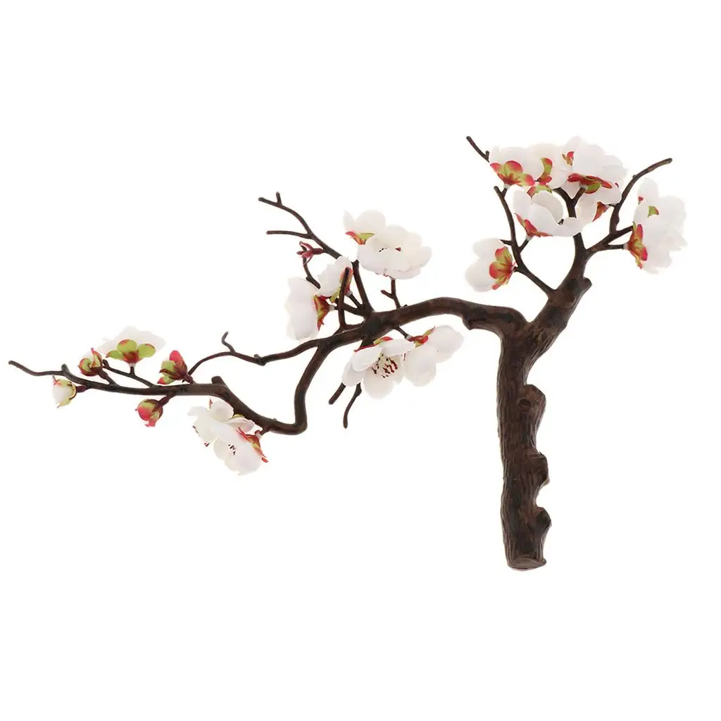 Lifelike Plum Blossom Artificial Flowers Fake Flower Indoor&Outdoor Table Decor