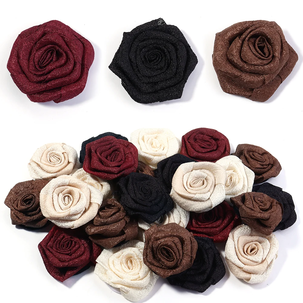 5 Stück 5 cm künstliche Stoff-Rosen-Blumen, künstliche Blumen für DIY-Handwerk, Haarnadel-Brosche, Kleidung, Nähzubehör, Hochzeitsdekoration