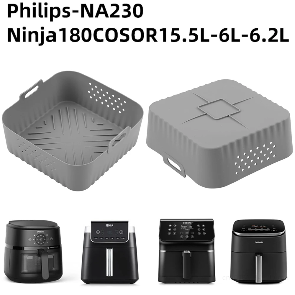 Silicone Reusable Air Fryer Liners – 23cm Baking Tray Accessories