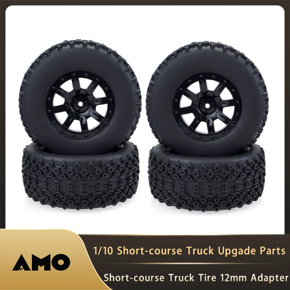 Rc Remote Control Model Car Tires 1/10 Shortcourse Truck Offroad Buggy Tire Wheel 12mm Adapter