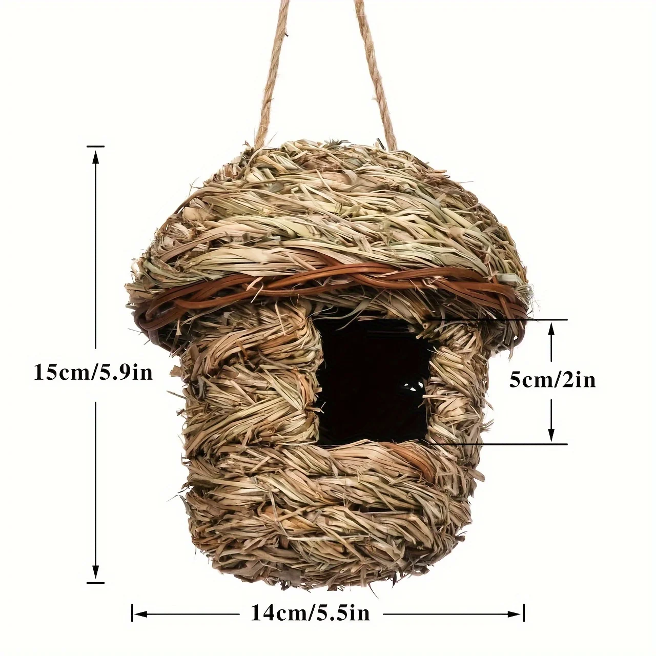 Hand-woven grass birdhouse High-quality garden decoration outdoor birds