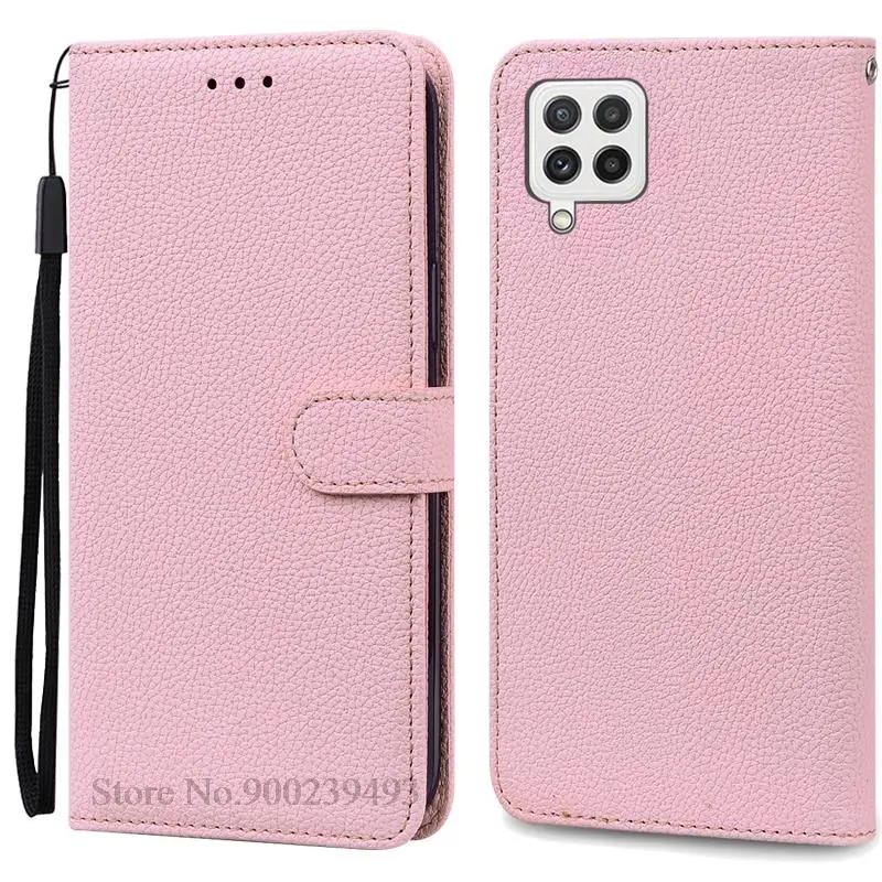 Leather Wallet Flip Case Soft Silicone Cover for Samsung Galaxy M32 - Stylish Protective s