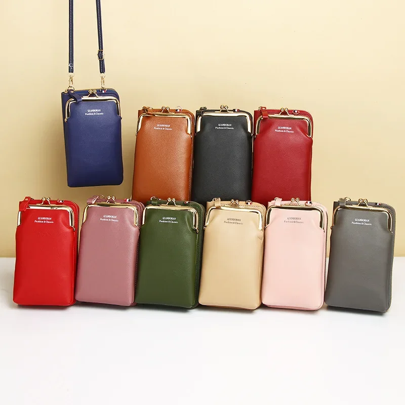 

Explosive Crossbody Phone Bag Women's Hot Multi-functional Mini Bag Vertical Handbag Women's Long Purse