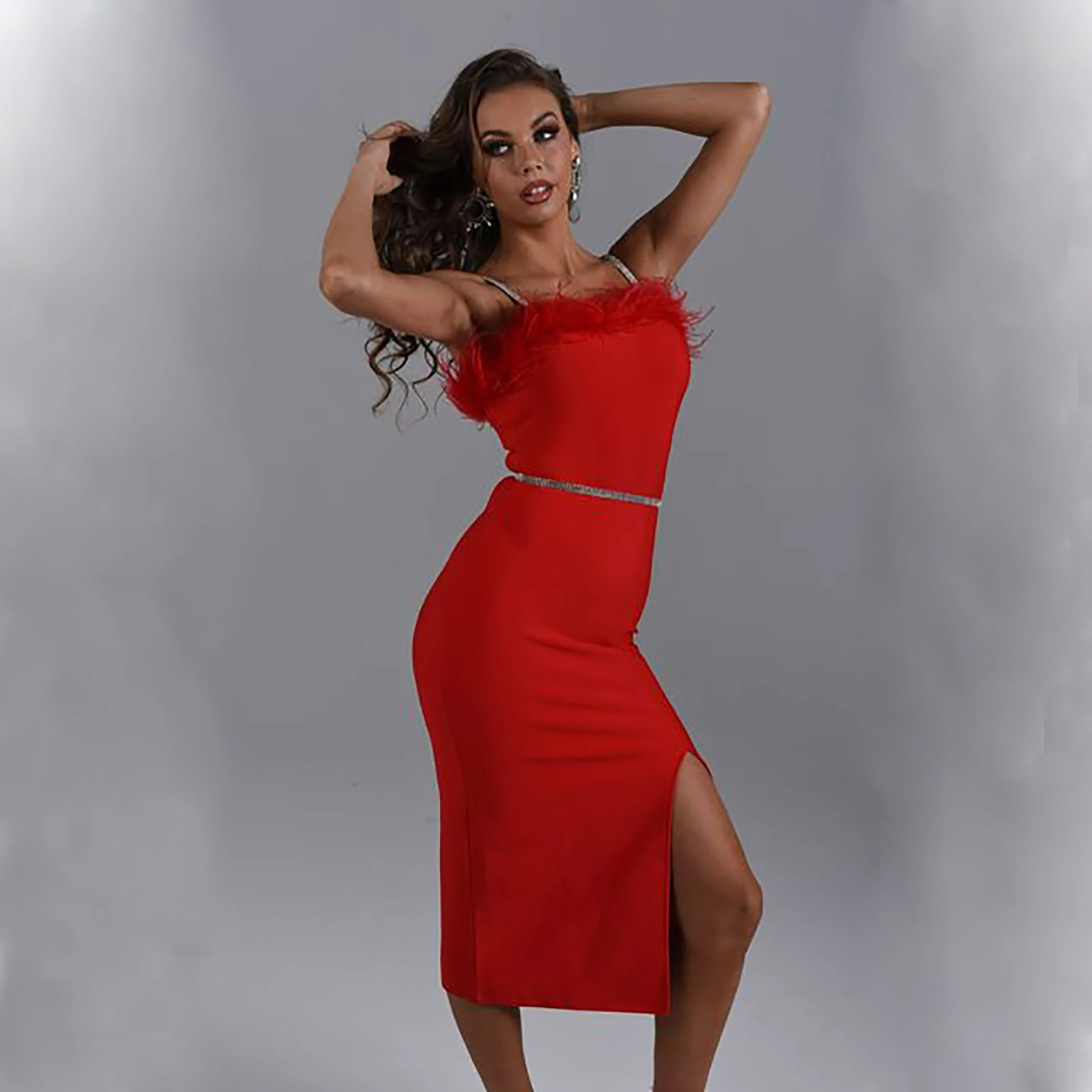 red floral bodycon slip midi dress Midi Dresses Summer Tight Dresses Floral Bodycon Midi Dress Slip Slit Clothes  Floral Print AliExpress
