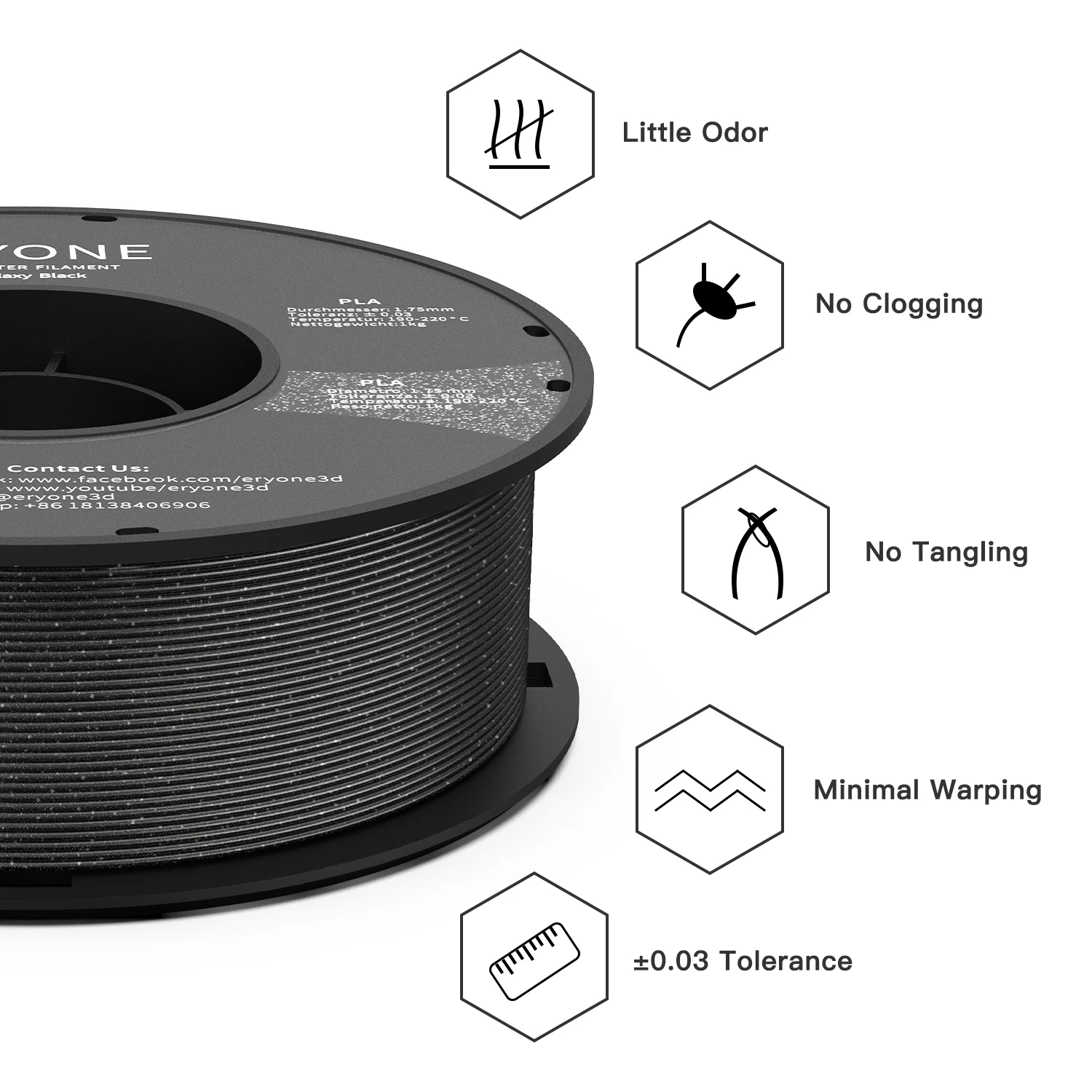 ERYONE Clearance Promotion TPU PLA PLA+ Silk Rainbow Ultra Silk 3D Printing Filament 1KG/0.5KG For FDM 3D Printer Fast Shipping