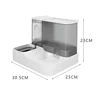 2.2L Large Automatic Smart Pet Dog Feeder Drinking Fountain Plastic Dog Food Bowl Pets 2 in 1 Water Dispenser 6
