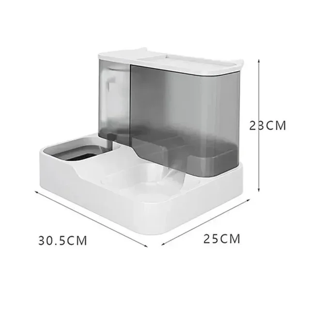 2.2L Large Automatic Smart Pet Dog Feeder Drinking Fountain Plastic Dog Food Bowl Pets 2 in 1 Water Dispenser 6