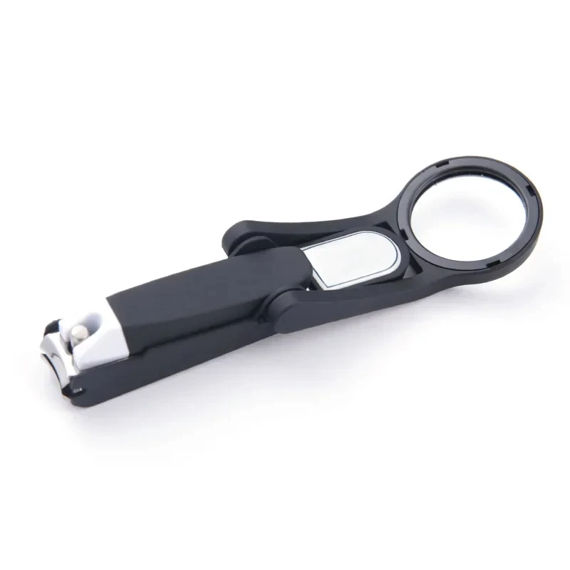 Nail Clipper with Magnifying Glass The Elderly Practical Stainless Steel Nail Clipper Anti-splash Beauty Big Tool Gift