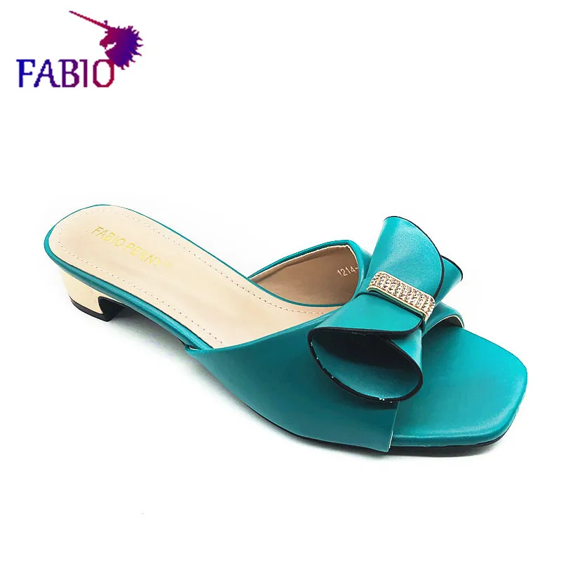 FABIO PENNY 2026 Solid Color Bow Low Heel Slippers Comfortable Leisure Design for Women Fashionable Dinner Party Elegance — view 5