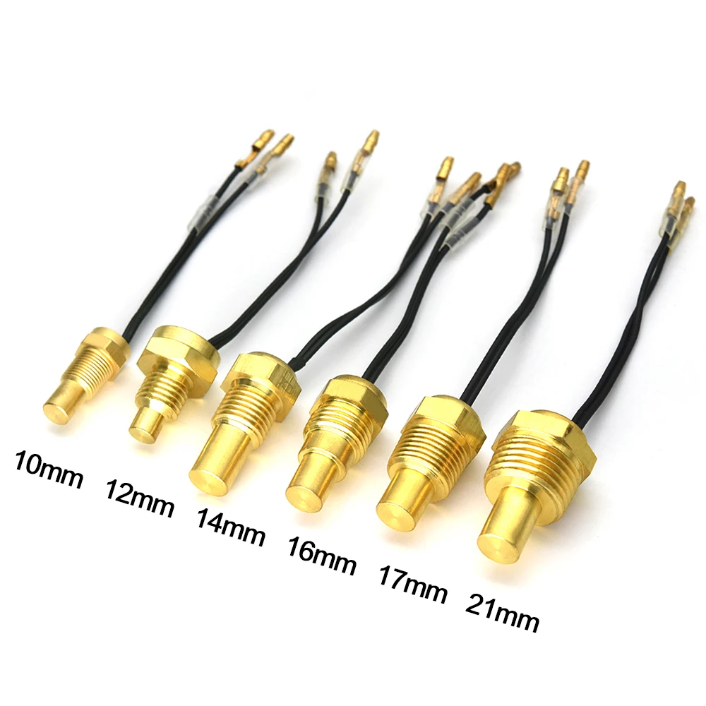 Temperature Sensor temperature sensor 12V/24V Water Temp Sender 50K Head Plug 10MM 12MM 14MM 16MM For Car Truck Gauge Electric Meter NPT 3/8 1/8