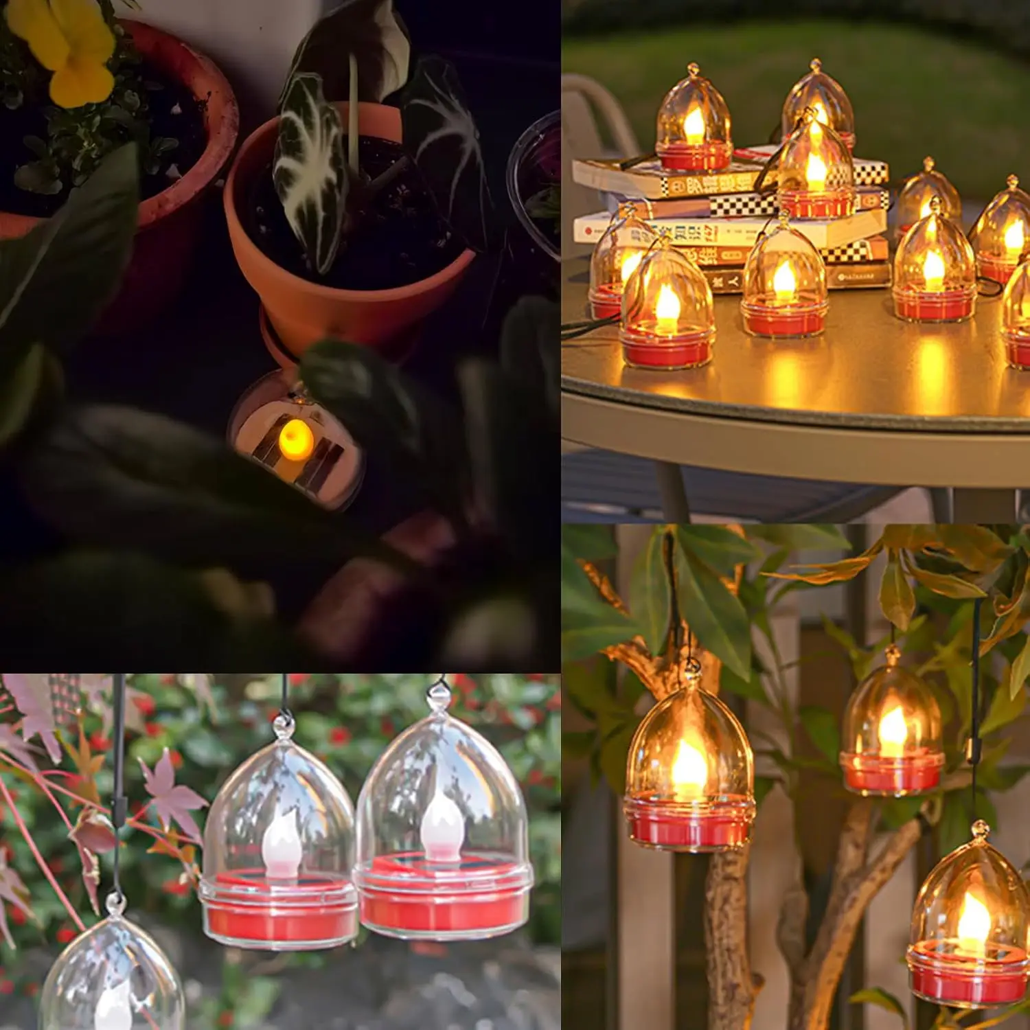 Solar Candle Lamp LED Outdoor Waterproof Christmas/Valentine's Day Atmosphere Lights Garden Landscape Villa Balcony Decor