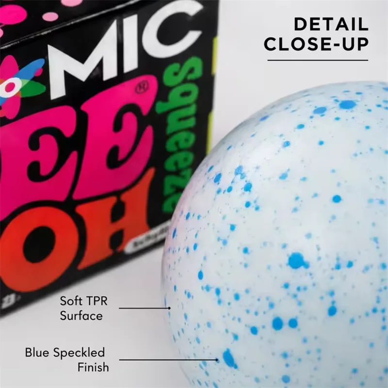 Needoh Snow Ball Crunch Squeeze Stress Ball Fidget Toy Soft Quick Rebound Flour Filling Non-toxic Anxiety Relief Autism ADHD Toy