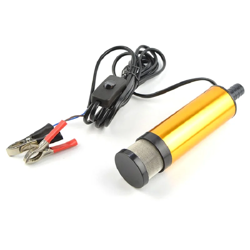 38/51MM Electric Car oil pump 12V For Pumping Diesel Oil Water Fuel Transfer Pump 12L/min Submersible Aluminum Alloy Shell