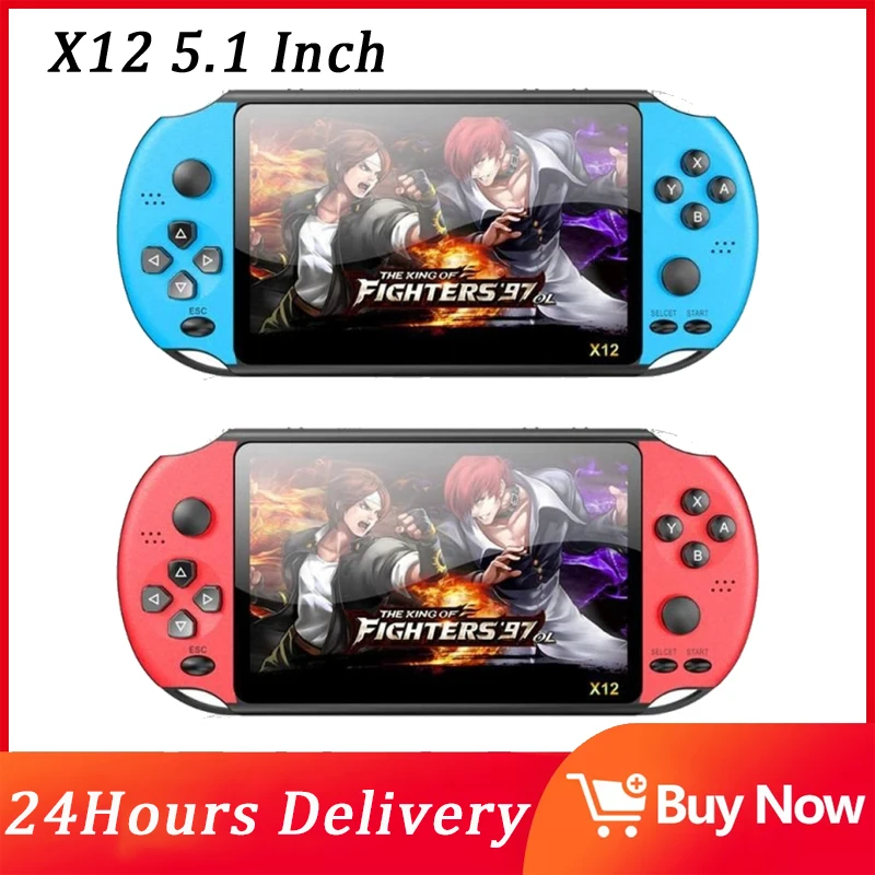 X12/X12 PLUS Handheld Game Console 5.1 Inch HD Screen Handheld Portable
