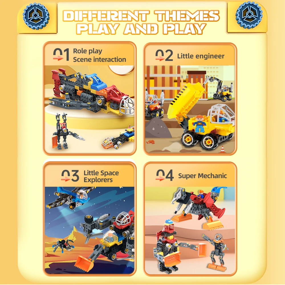 Hot Helicopters/Robots/Spiders/City Construction Engineering Vehicle Model Building Blocks Engineering Truck Toys For Kids Gifts