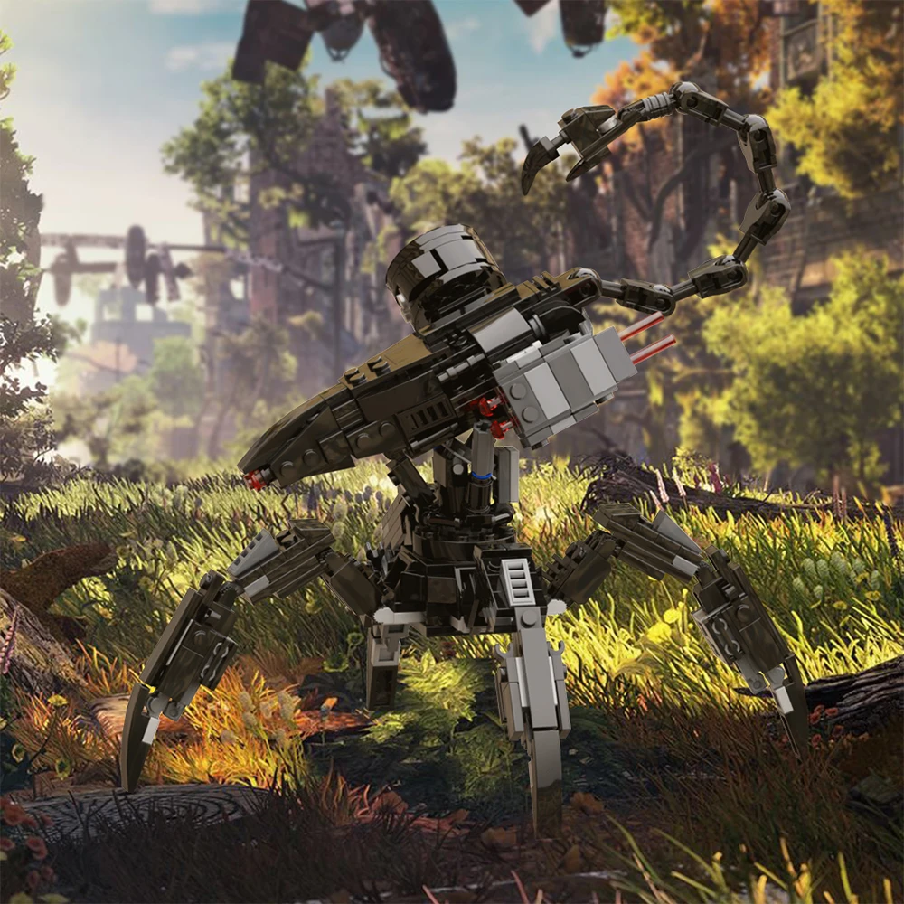 Moc Game Horizoned Zero-Dawn Corrutor War Machine Set Black Robot Building Blocks Kit Watcher Toys For Children Kids Gifts