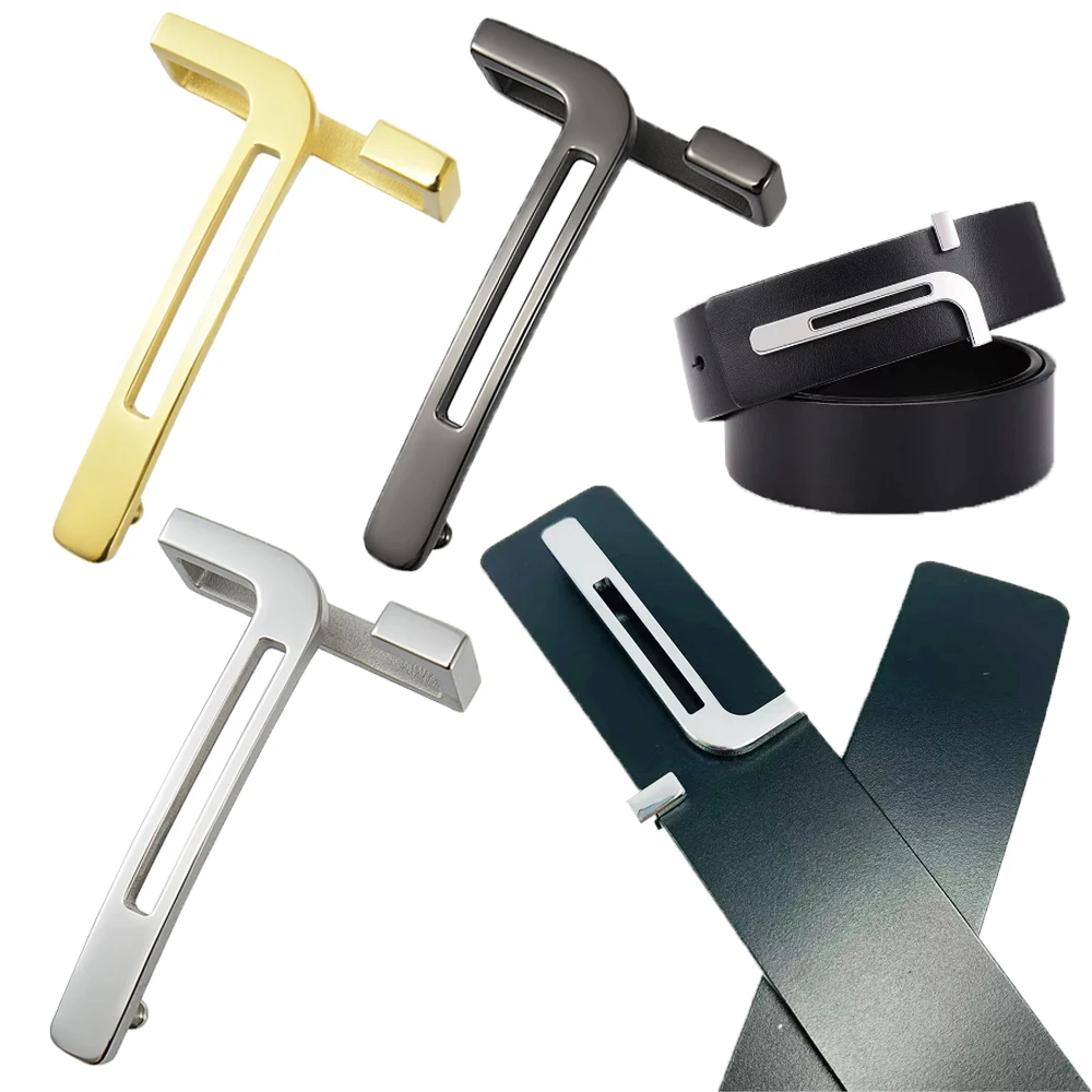 

Пряжка для ремня, пряжка с язычком, ремень из цинкового сплава, простой, без ремня, модная замена, T-образная мужская модель