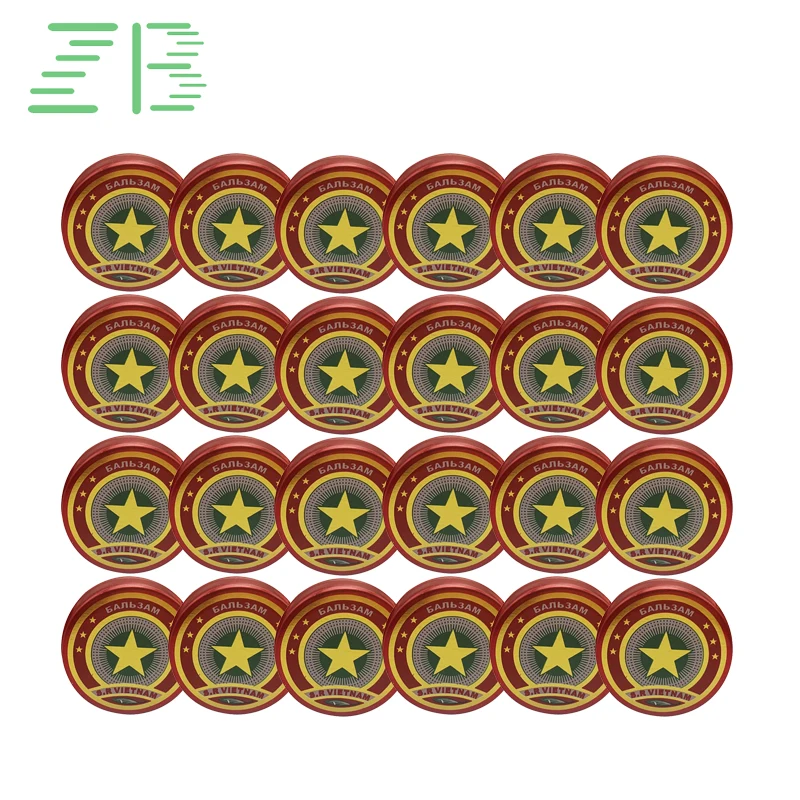 Original Vietnam Golden Star Cream Mint Cooling Oil Mosquito Bites Itching Ointment Relieve Cold Headache Plaster 4g 20Pcs/Set cooling oil wind oil essence