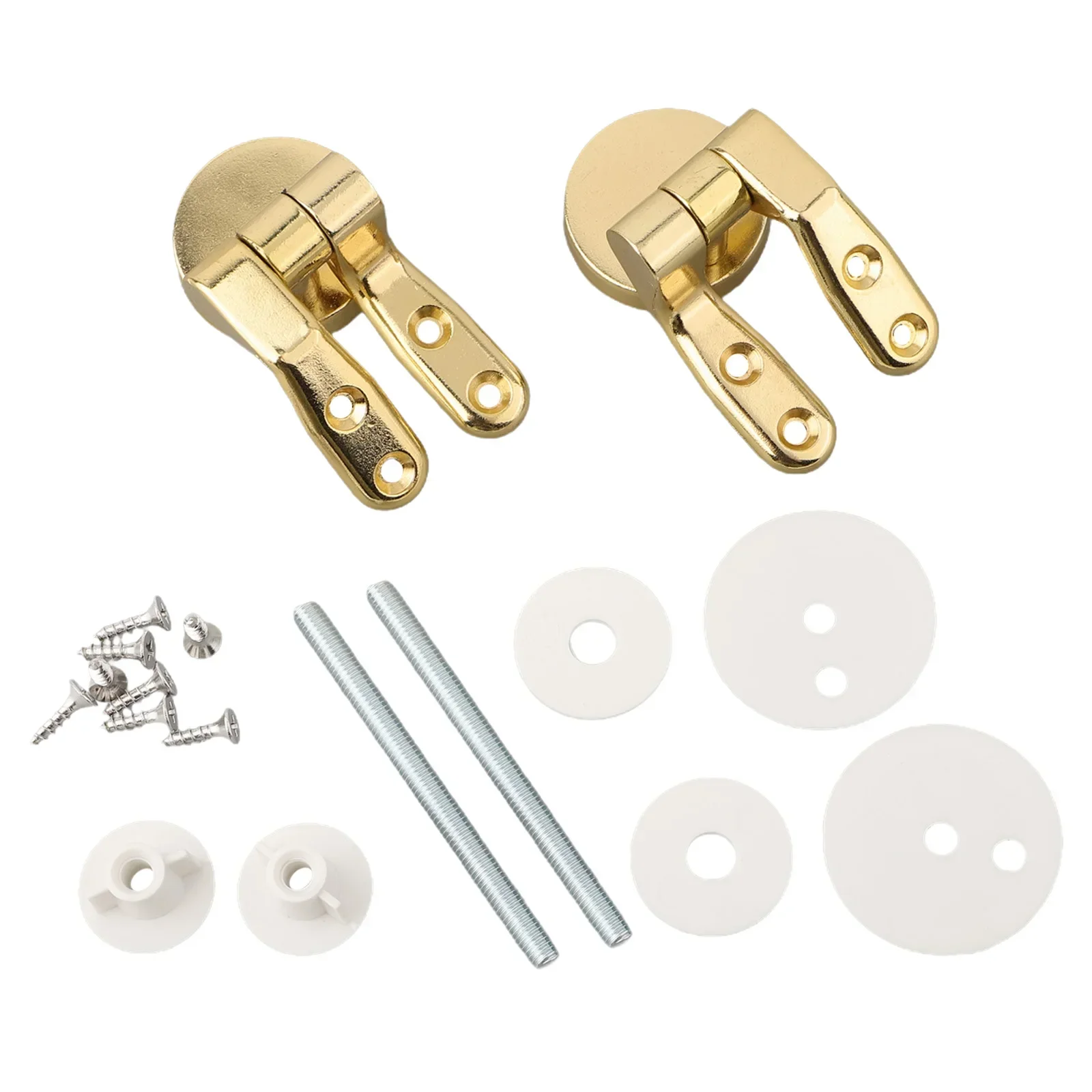 Gold Toilet Seat Hinge Flush Toilet Cover Mounting Connector Lid Hinge Mounting Fittings Replacement Parts Zinc Alloy toilet seat accessories toilet hinge replacement