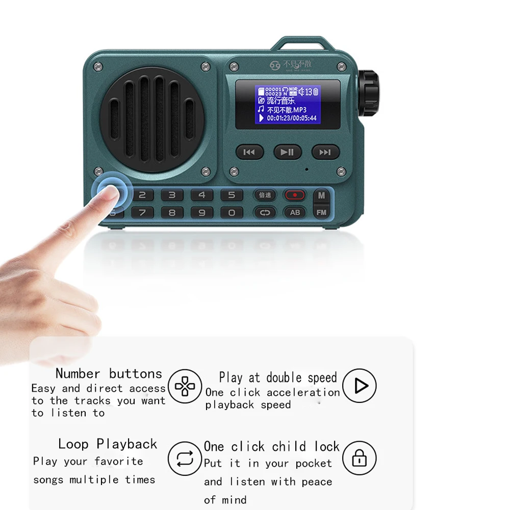 Portable BV800 FM Radio with Bluetooth Speaker, USB TF Multi-function  Boombox Bass Audio Mini Soundbar LED/Type-C/MP3 Player - AliExpress