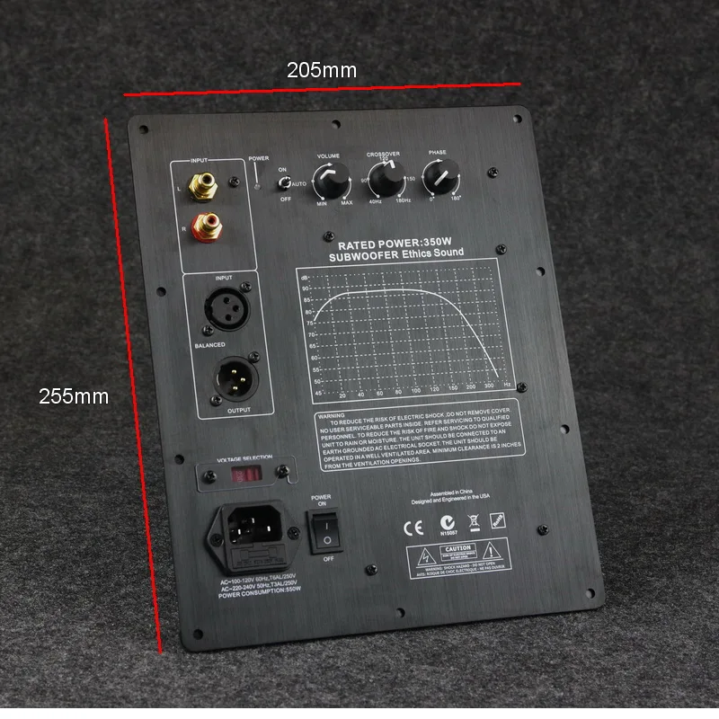 

110 В HIFI моно 220 Вт тяжелый сабвуфер цифровая плата усилителя активной мощности чистый бас Профессиональная домашняя аудиосистема