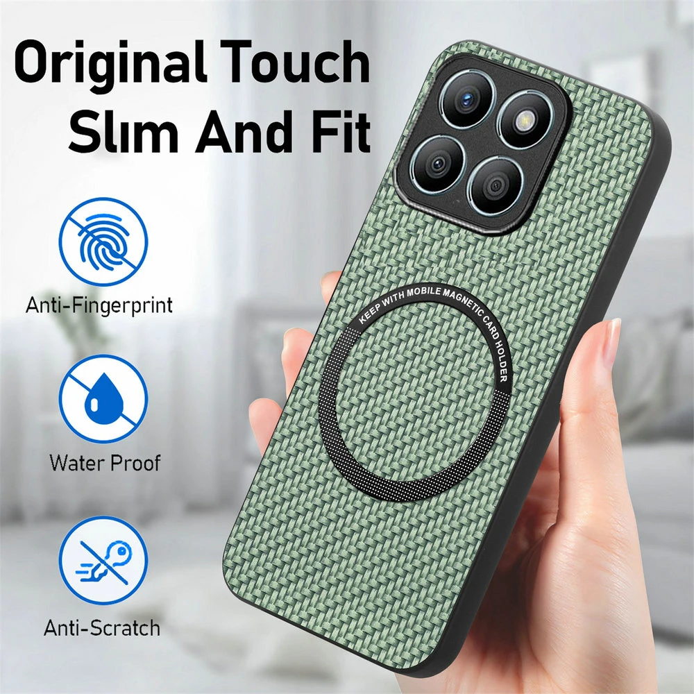Luxury Magnetic Leather Back Case with Edge Protection