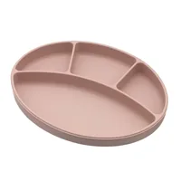 Non-Slip Silicone Divided Plate BPA Free Waterproof Suction Cup Dinner Plate Lightweight Dishes Feeding Plate
