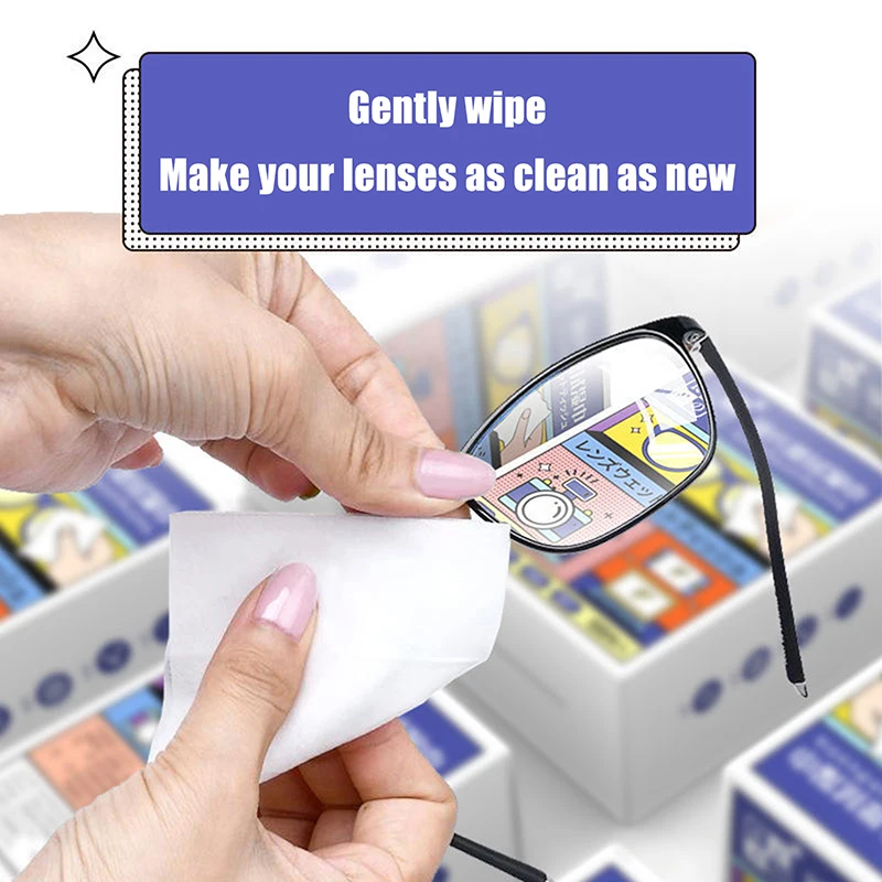 100pcs Lens Cleaning Wipes Metal Jewelry Wipes Anti Fog Glasses Mobile Phone Screens And Disposable Eyeglass Cloths