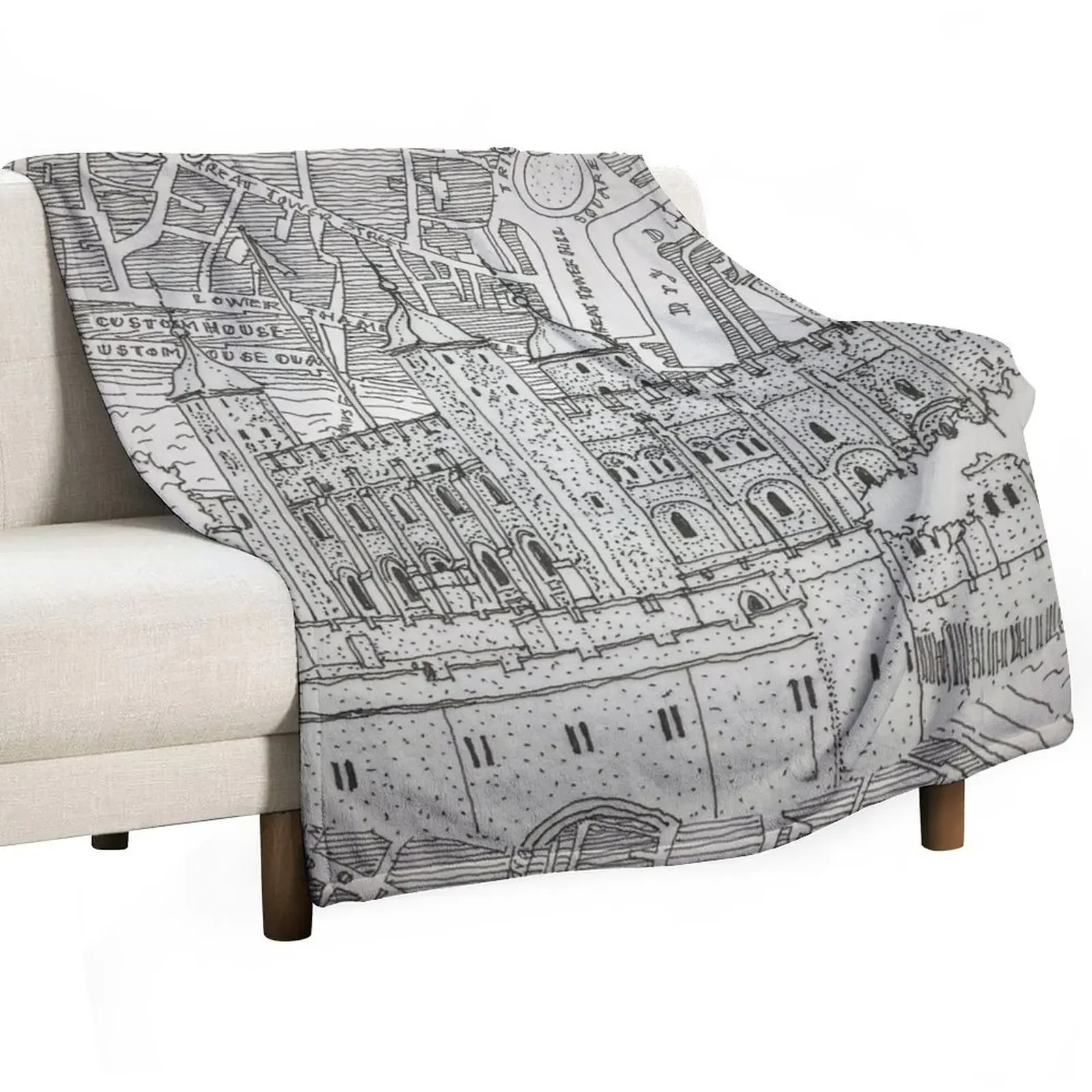 

TOWER OF LONDON Throw Blanket Shaggy bed plaid Blankets