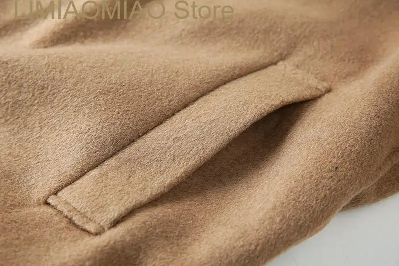 New Men's wool coat windbreaker medium length double-sided woolen single breasted coat coat
