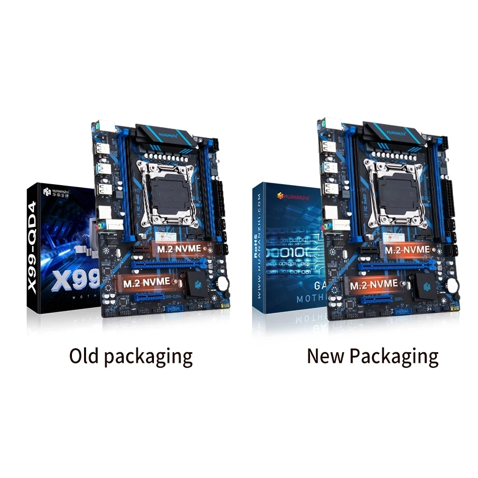 HUANANZHI-QD4 LGA 2011-3     E5 V4 V3 4 ä DDR4 RECC NON-ECC ޸ NVME USB3.0 SATA
