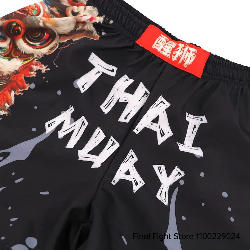 Kickboxing Fight Shorts Quick Dry Muay Thai Boxing Shorts Graphic Sublimated Lightweight Martial Arts MMA BJJ Clothes Sportswear