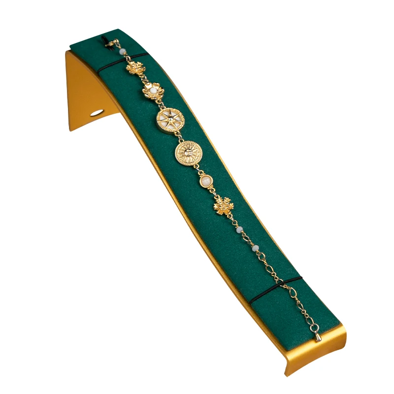 High-end Jewelry Display Stand For Single Bracelets Watch Show Rack shopping mall counter light luxury velvet Show Props