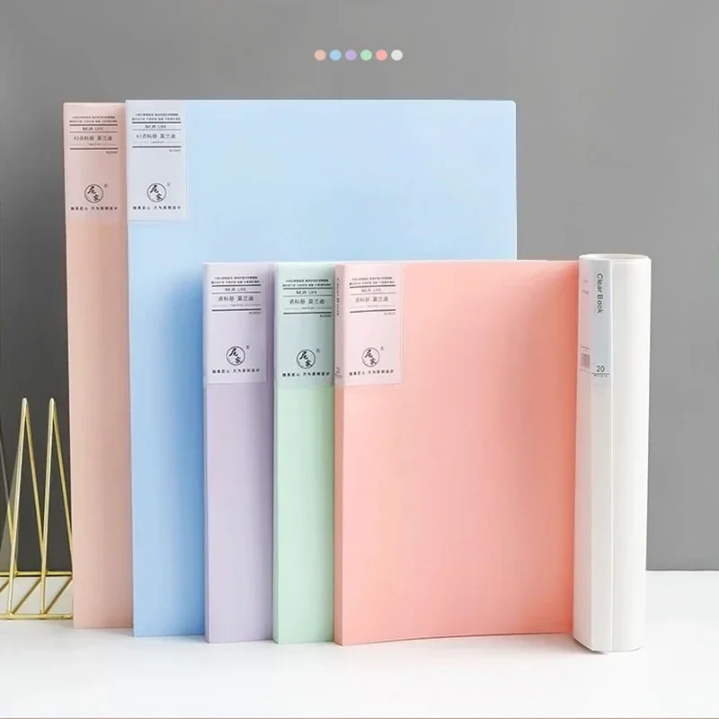 

Вместительная книга, школьная папка для данных, офисные цвета, Kawaii, портфель 20/40/60/80/100, большая сумка, портфель, канцелярские страницы, файл