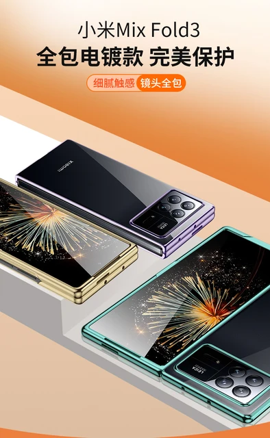 Luxury Plating Transparent Case For Xiaomi Mix Fold 3 Silicone TPU 