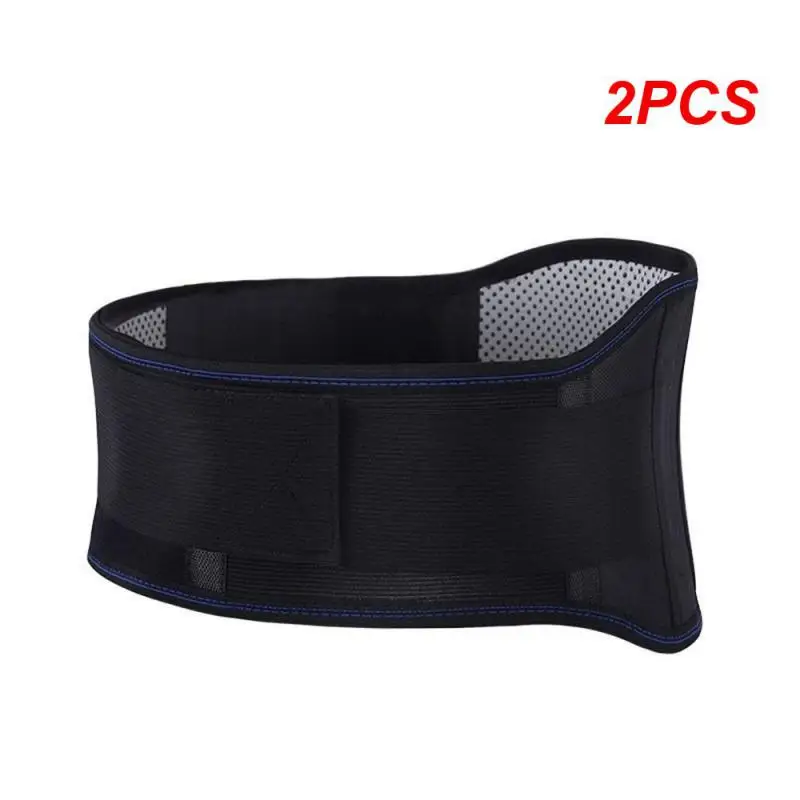 

2PCS Thermal Protective Gear Comfortable To Use Self-heating Waist Protector Lumbar Support Belt For Low B Black