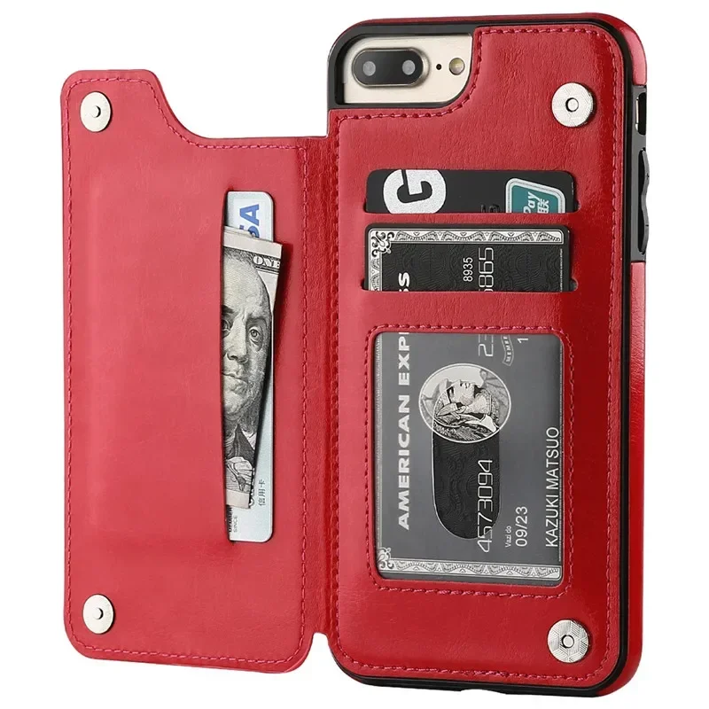 Luxury Slim Fit Leather Wallet Case with Card Slots and Flip Cover