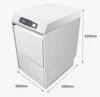 Countertop Dishwasher Machine Commercial Inglassial Built-in Electric And Gas Powered Stainless Steel Table Top 40basket / H) 4