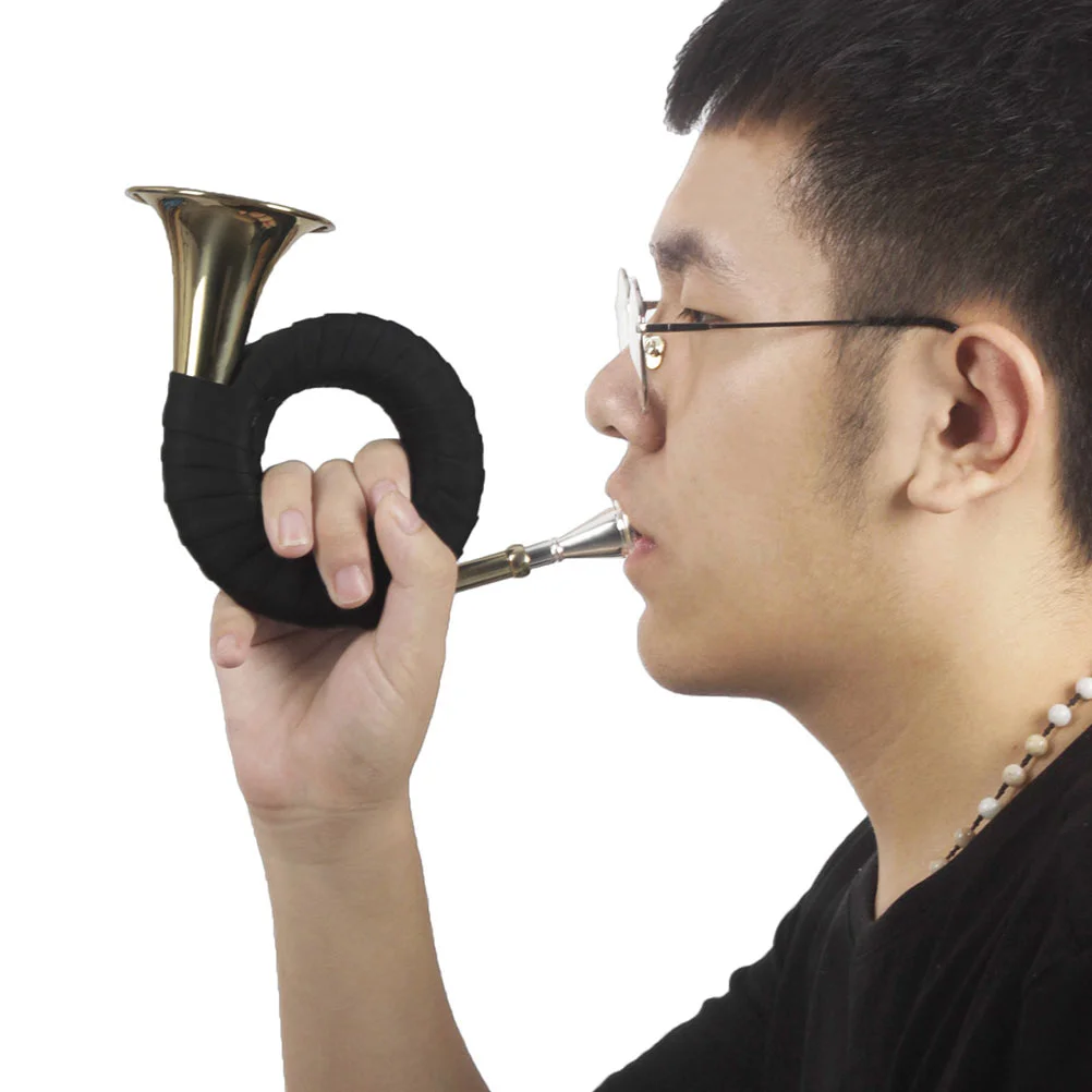 B Flat Major Hunting Horn Frenchhorn Double Corno Instrument Trumpet Premium Music Wind Practical Birthday Gift Brass Child