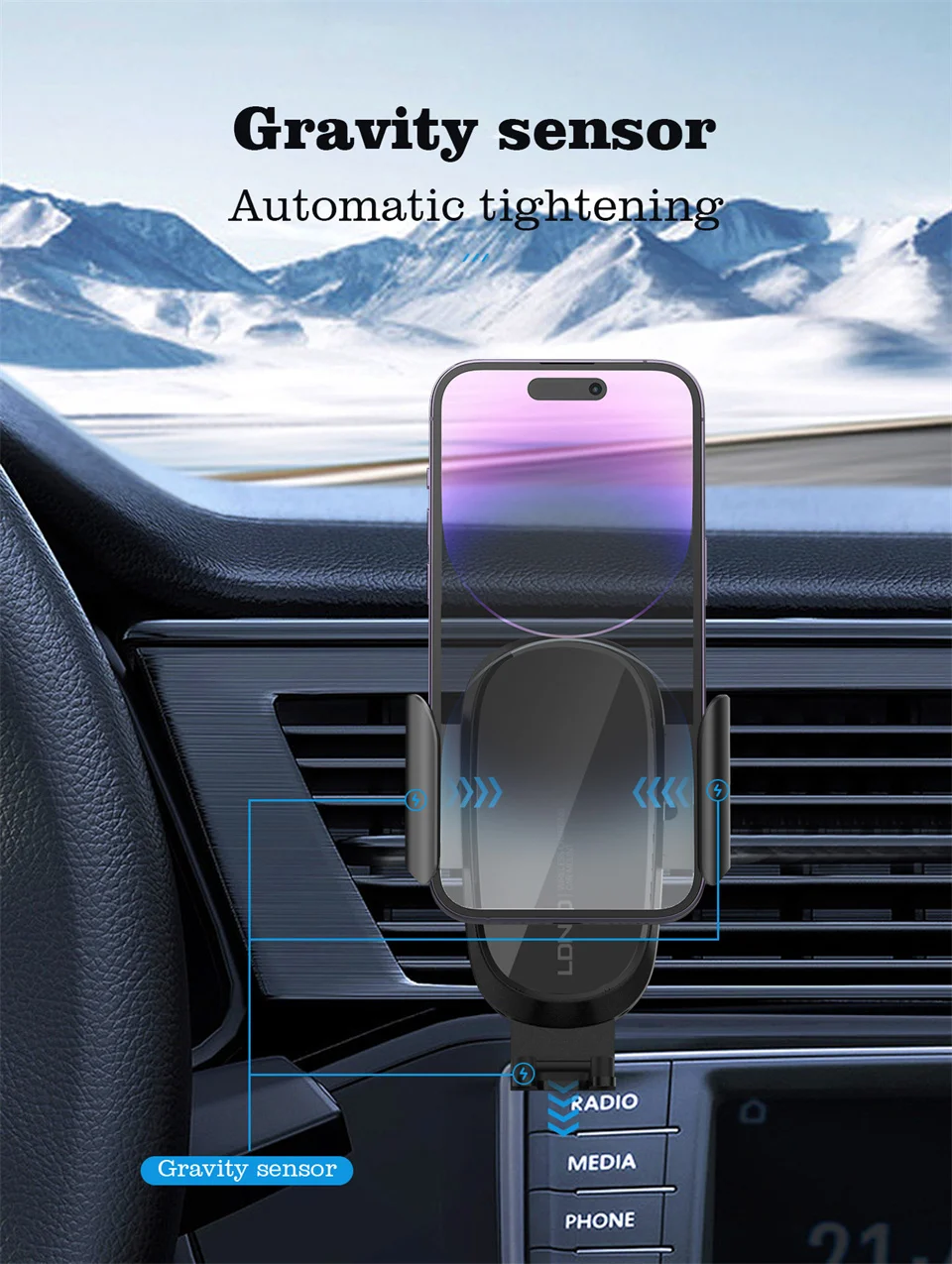 Buy LDNIO MW21-1 15W Wireless Charging Car Mount Price In Pakistan available on techmac.pk we offer fast home delivery all over nationwide.