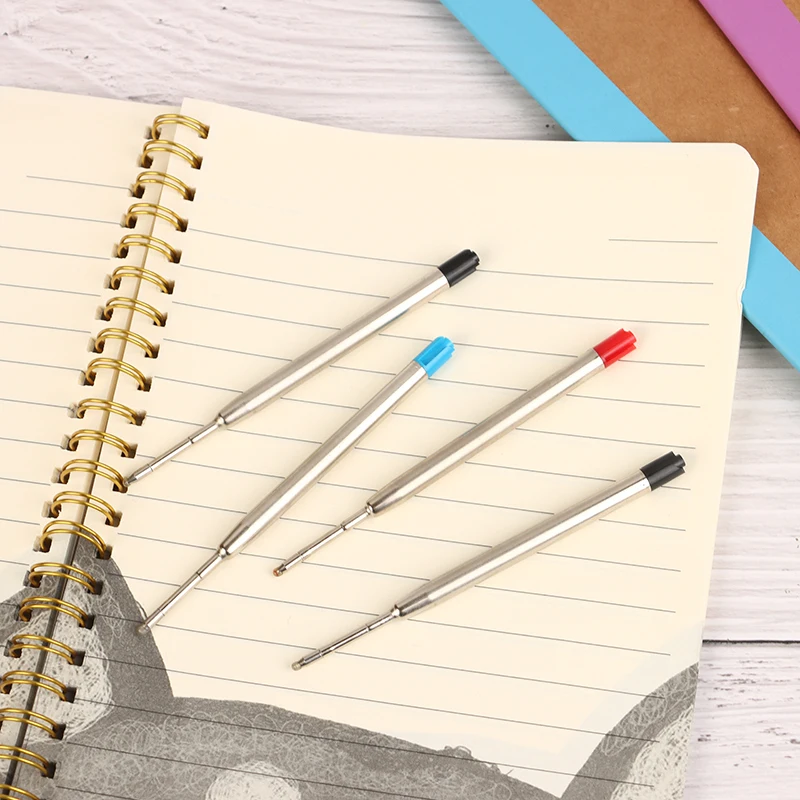 파커 펜용 볼펜 리필, 중간 포인트, 블루, 레드, 블랙 잉크 막대, 사무실 문구 쓰기, 10 개